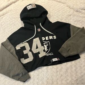 Vintage LA Raiders Bo Jackson Cropped Hoodie